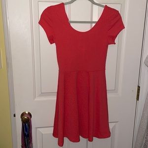 Coral Skater Dress